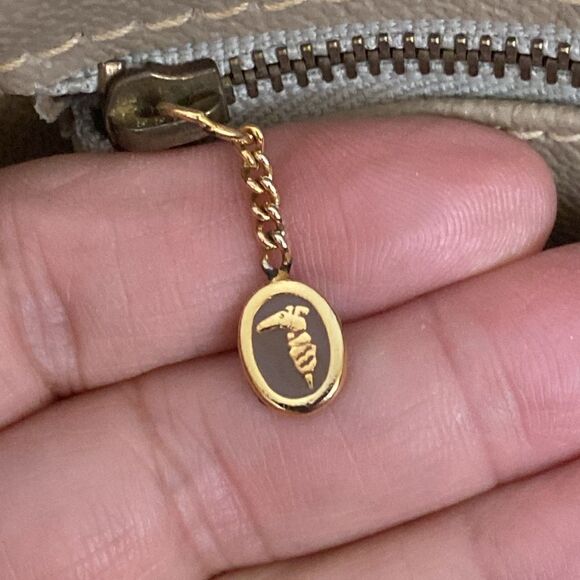 Trussardi Crespo Collection Italian Leather Unisex Messenger Bag Vintage - Picture 13 of 16